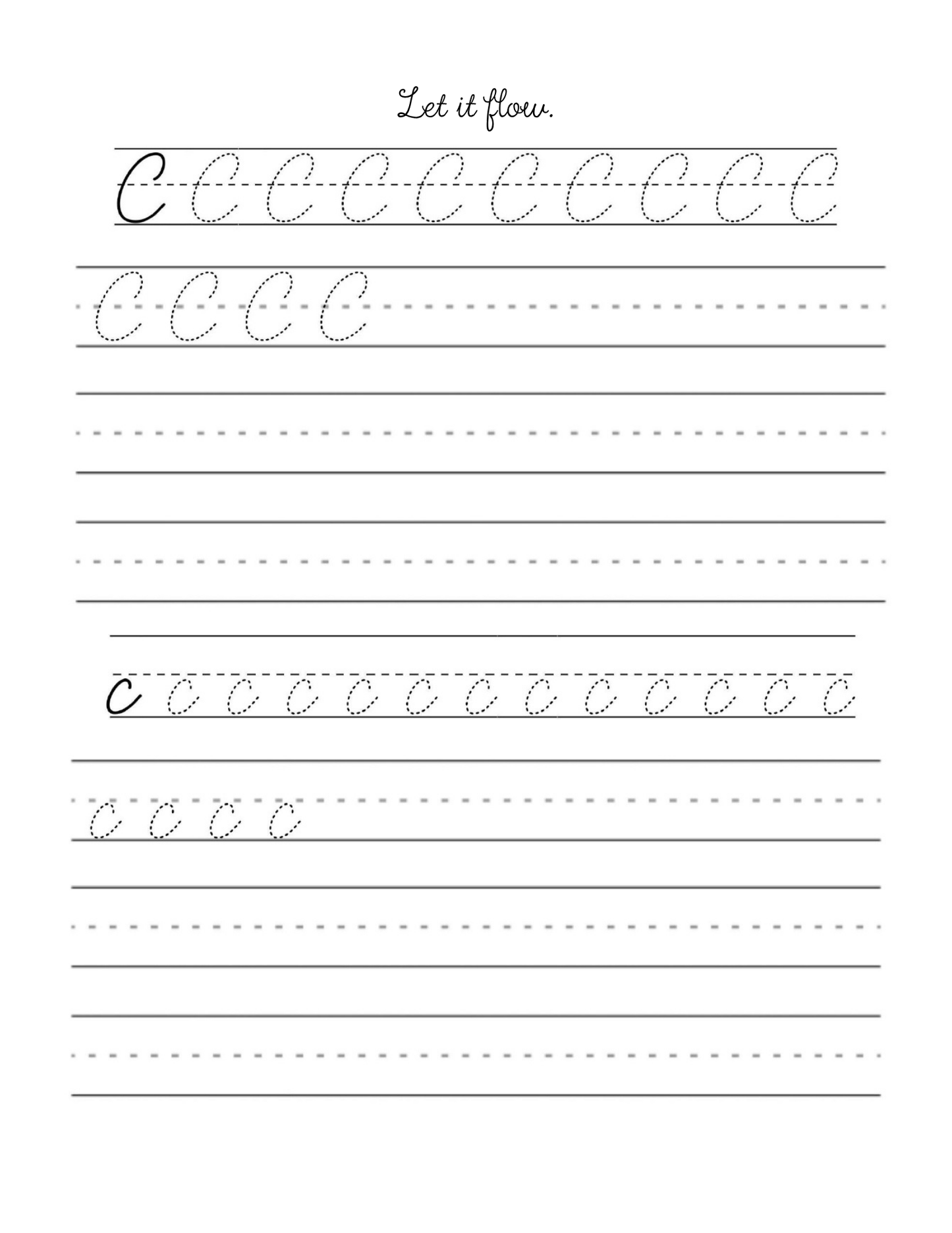 Printable Cursive Letter Worksheets | Practice Specific Letters | PDF Download