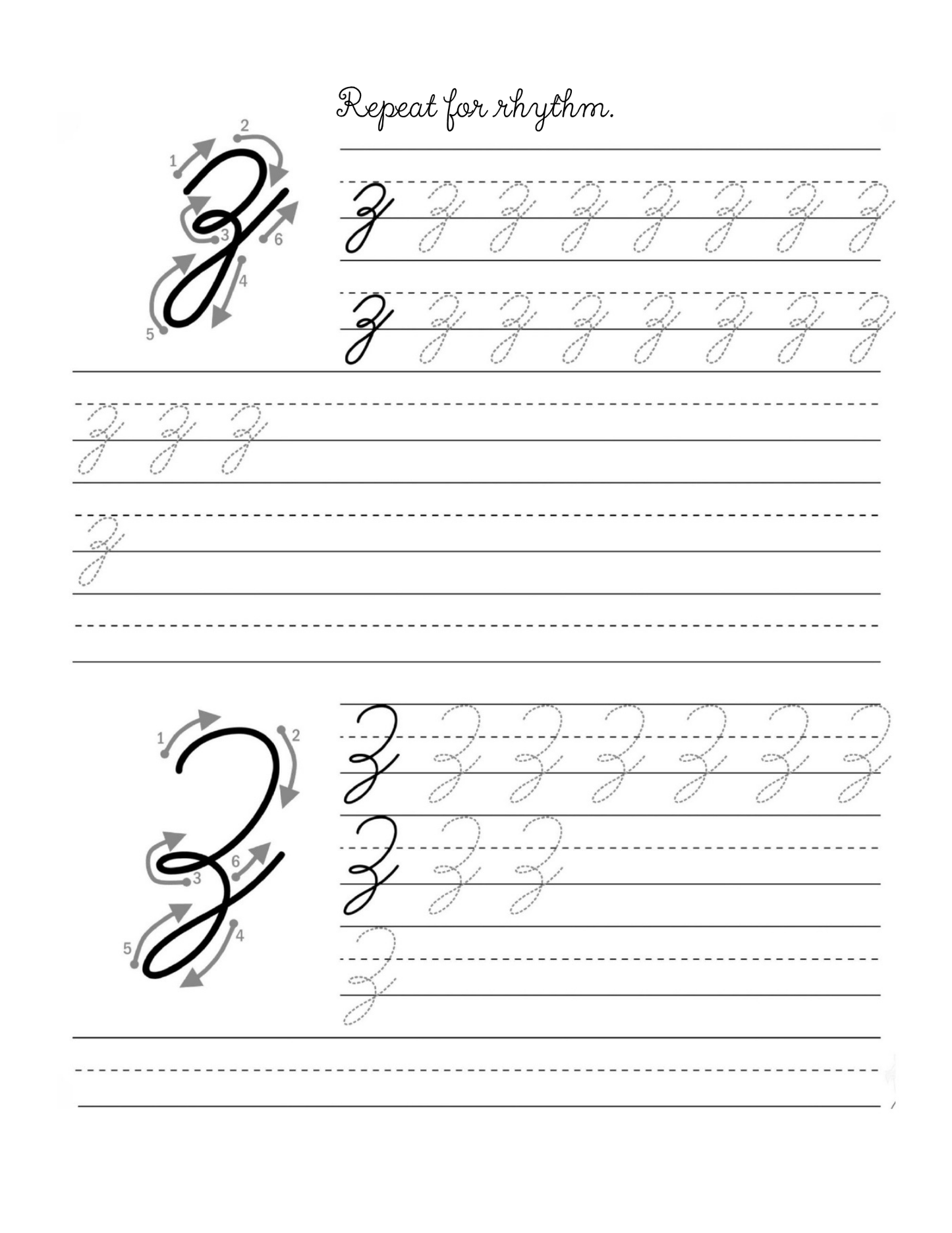 Printable Cursive Letter Worksheets | Practice Specific Letters | PDF Download