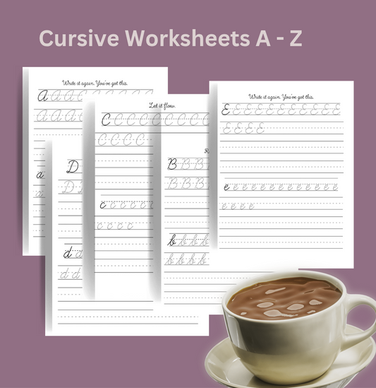 Printable Cursive Letter Worksheets | Practice Specific Letters | PDF Download