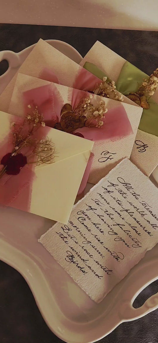 Custom Handwritten Love Letter on Handmade Paper